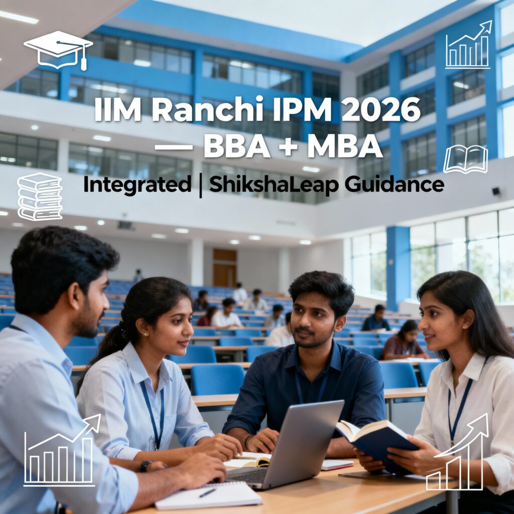 IIM Ranchi Direct Admission 2026 in Integrated BBA + MBA (IPM) with Management & NRI Quota