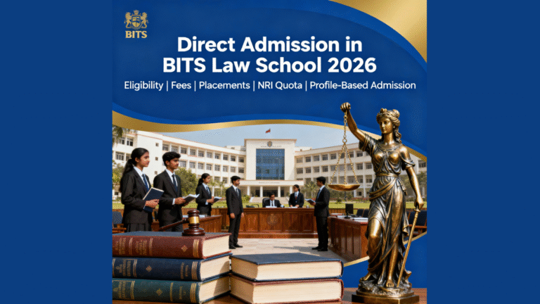 Direct Admission in BITS Law School 2026 – Eligibility | Fees | Placements | Cutoff | NRI Quota | Profile-Based Guide