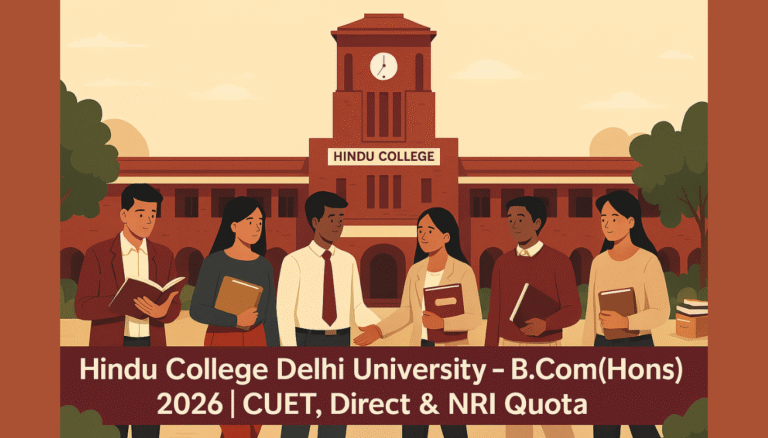 Hindu College BCom (Hons) Direct Admission 2026: Eligibility, Cutoff, Fees, and Management/NRI Admission