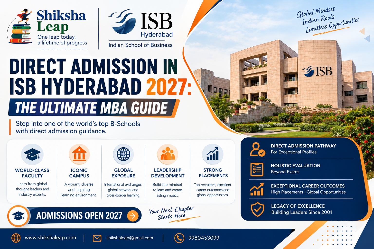 ISB Hyderabad Direct Admission 2027: Indian School of Business – The Architecture of Excellence