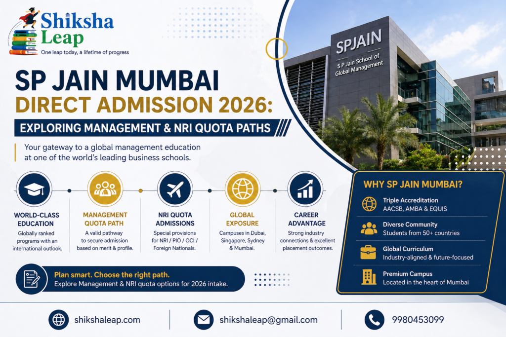 SP Jain Mumbai Direct Admission 2026: Exploring Management & NRI Quota Paths