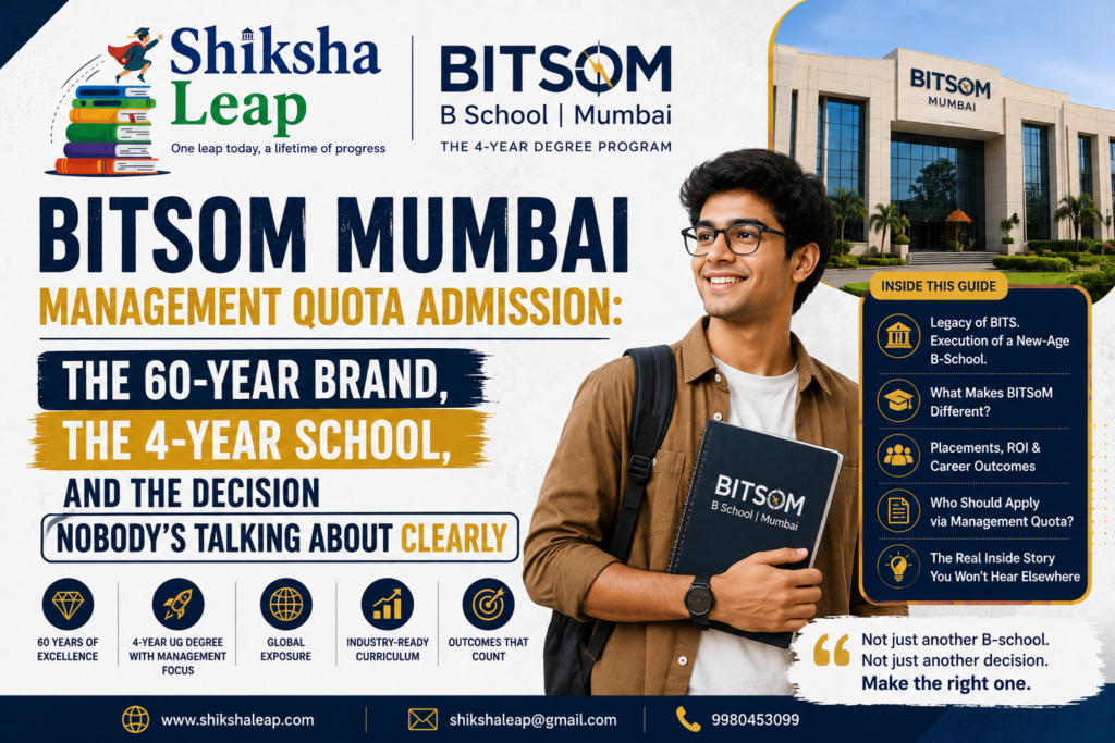 BITSoM Mumbai Management Quota Admission: The 60-Year Brand, the 4-Year School, and the Decision Nobody’s Talking About Clearly