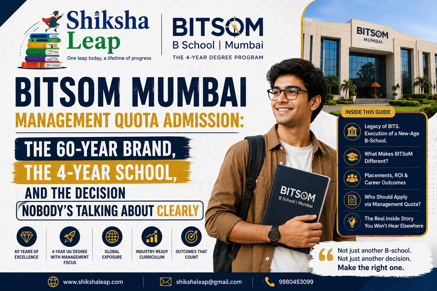 BITSoM Mumbai Management Quota Admission: The 60-Year Brand, the 4-Year School, and the Decision Nobody’s Talking About Clearly