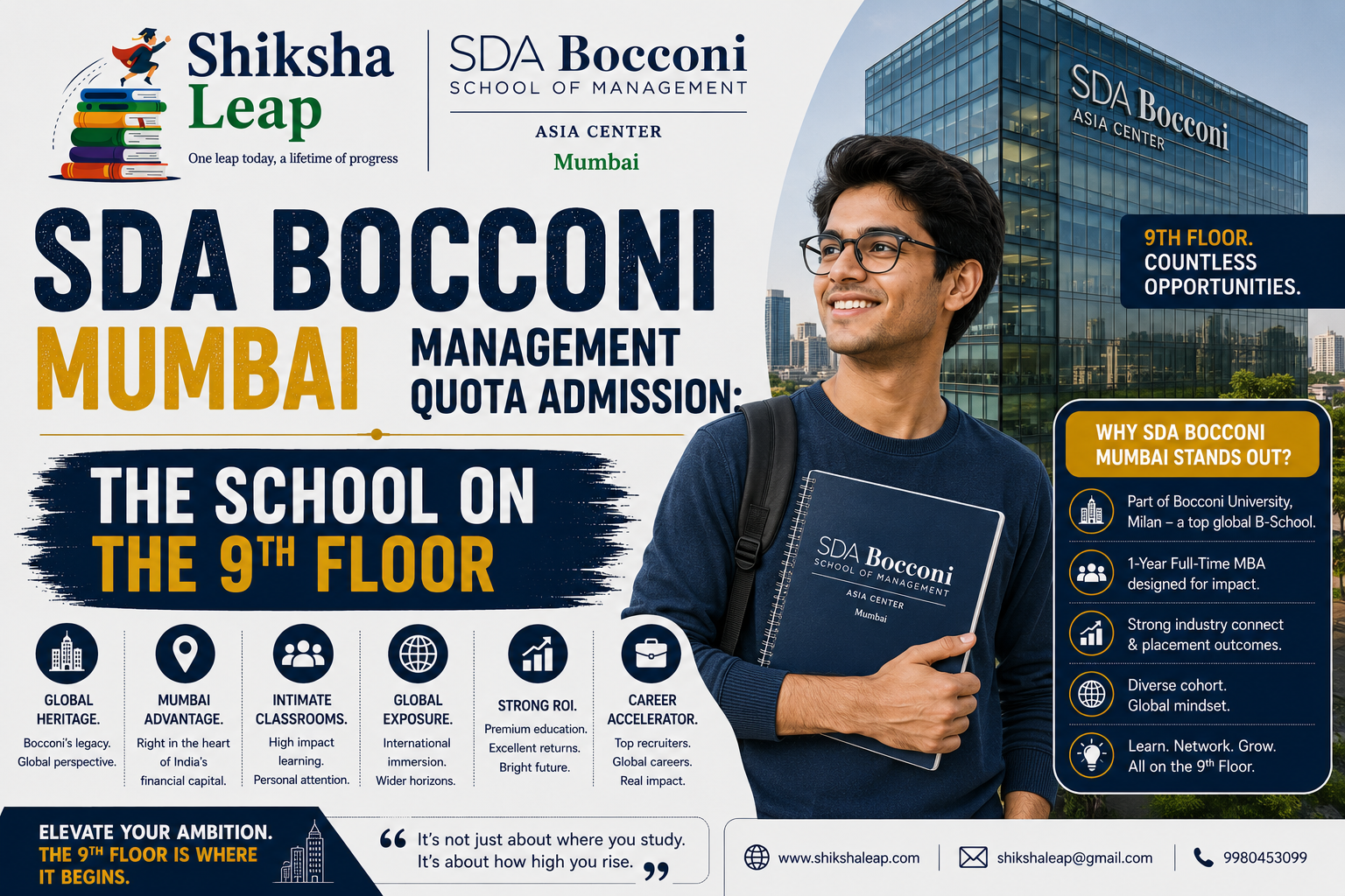 SDA Bocconi Mumbai Management Quota Admission: The School on the 9th Floor