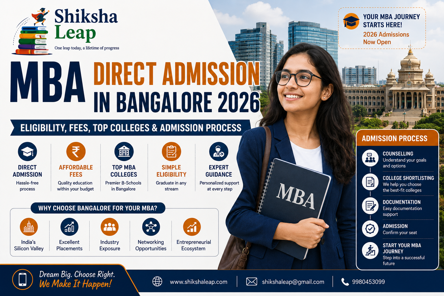 MBA Direct Admission in Bangalore 2026 - Eligibility, Fees, Top Colleges & Admission Process