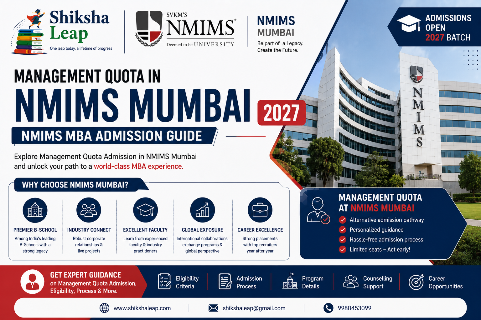 Management Quota in NMIMS Mumbai 2027: NMIMS MBA Admission Guide