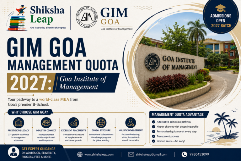 GIM Goa Management Quota 2027: Direct Admission Process