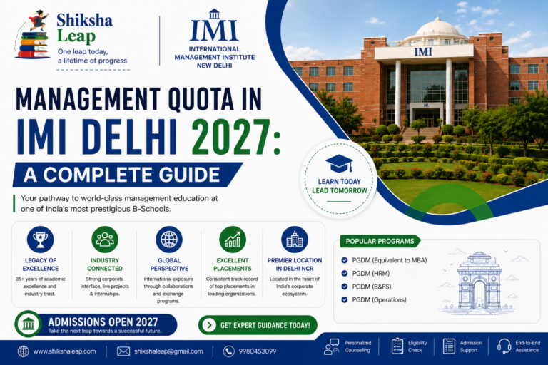 Management Quota in IMI Delhi 2027: A Complete Guide