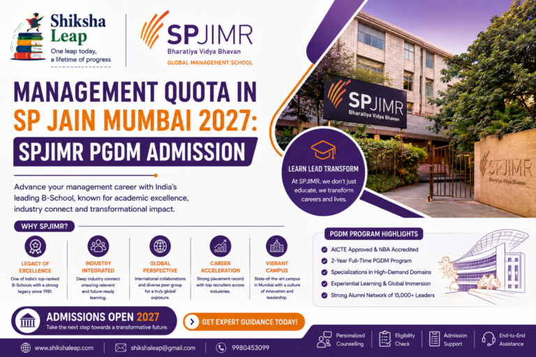 Management Quota in SP Jain Mumbai 2027: SPJIMR PGDM Admission