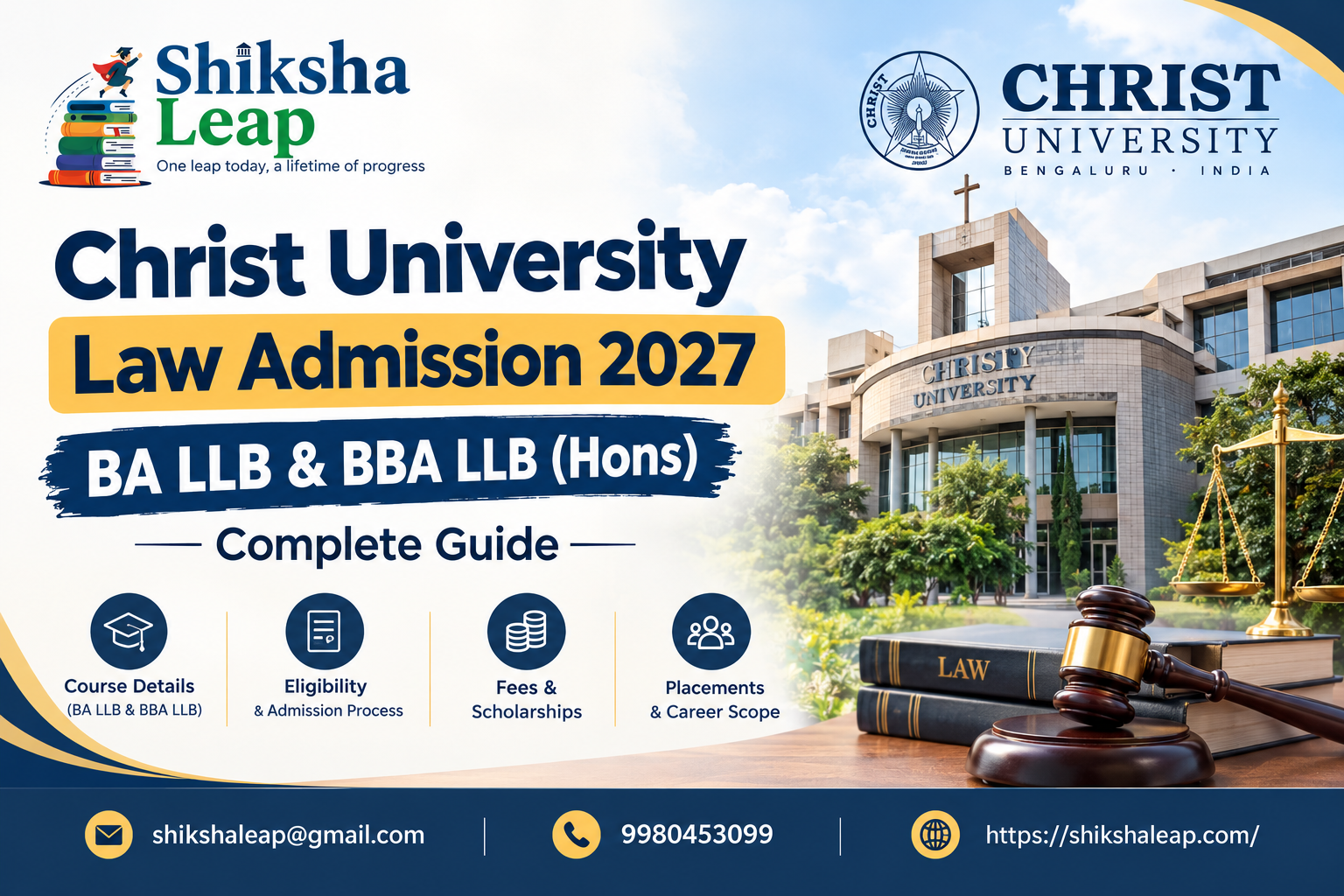 Christ University Law Admission 2027: BA LLB & BBA LLB (Hons) Complete Guide