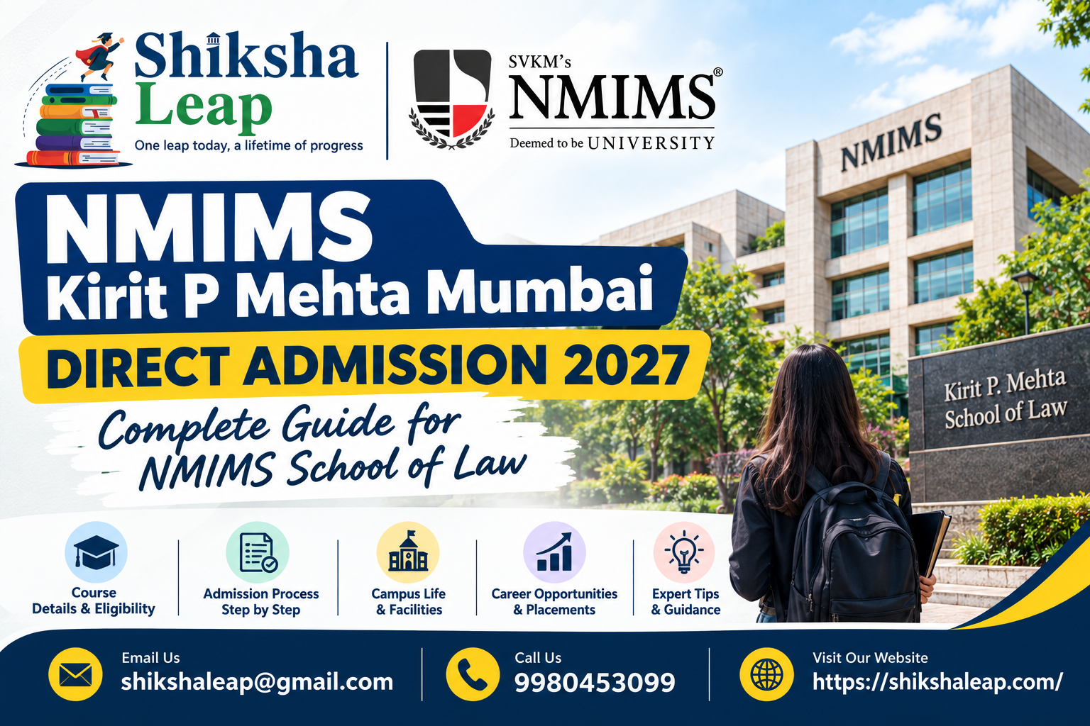 NMIMS Kirit P Mehta Mumbai Direct Admission 2027: Complete Guide for NMIMS School of Law