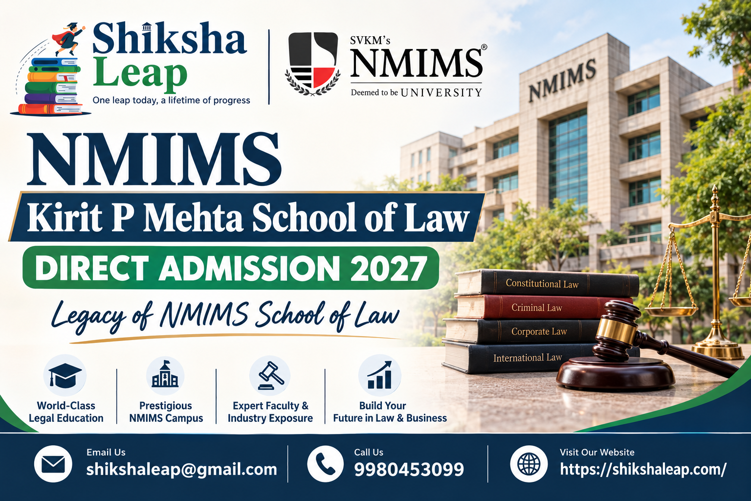 NMIMS Kirit P Mehta School of Law Direct Admission 2027: Legacy of NMIMS School of Law