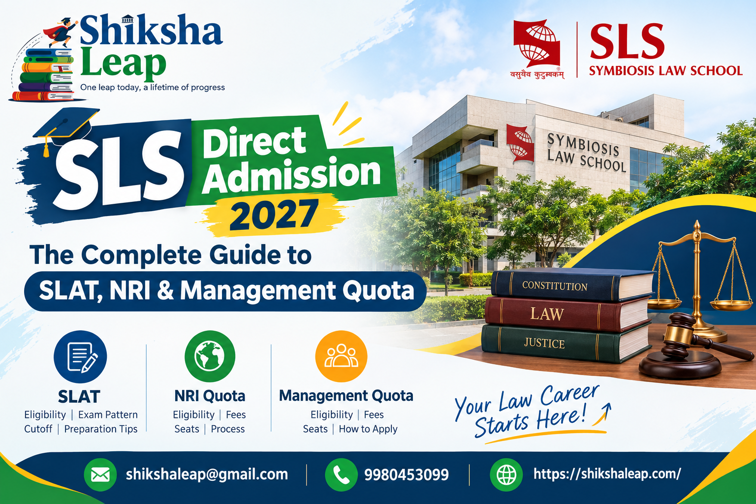 SLS Direct Admission 2027: The Complete Guide to SLAT, NRI & Management Quota