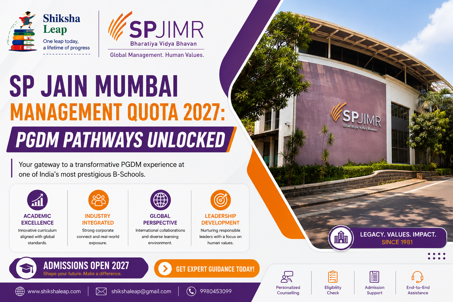SP Jain Mumbai Management Quota 2027: PGDM Pathways Unlocked