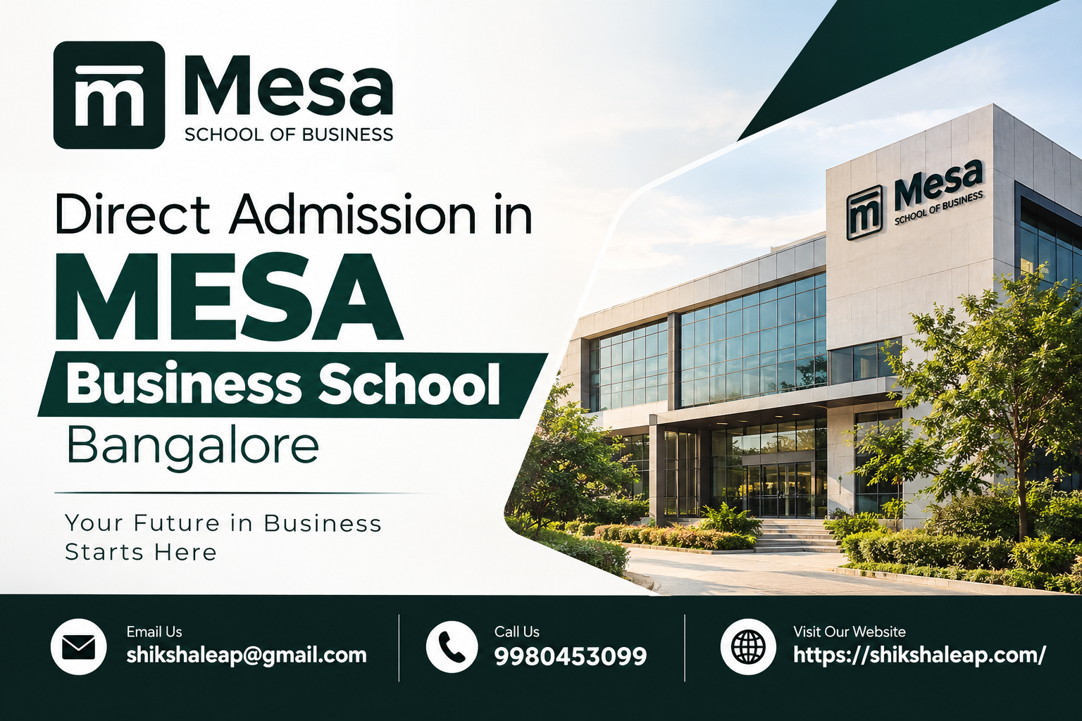 Direct Admission in MESA Business School Bangalore 2027