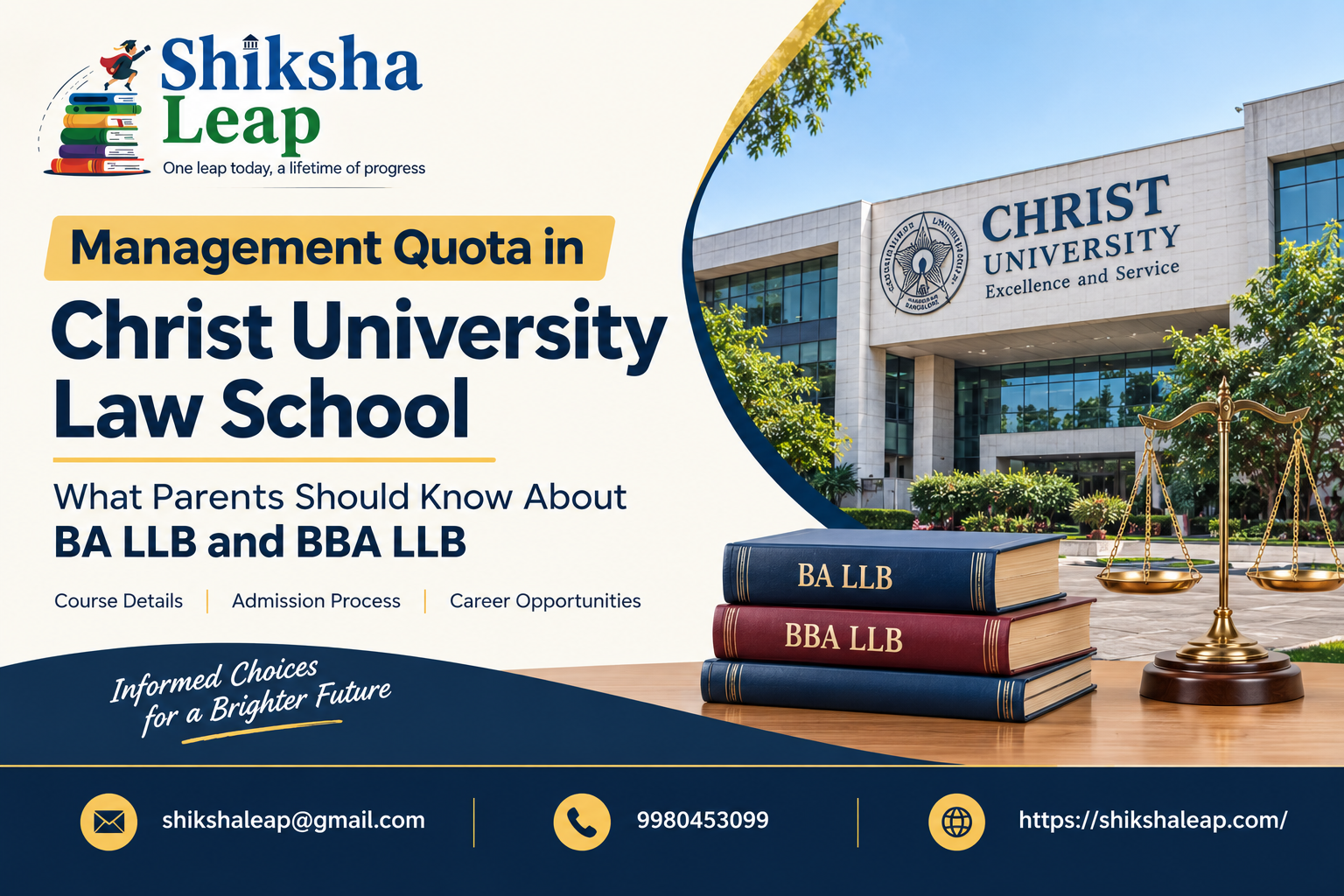 Management Quota in Christ University Law School 2027: What Parents Should Know About BA LLB and BBA LLB